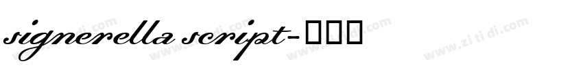 signerella script字体转换
